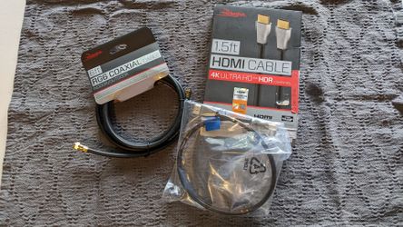 HDMI Cable and Coaxial Cable