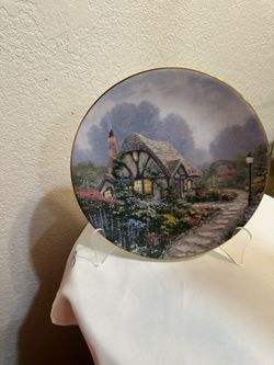 Thomas kinkade “chandler’s cottage” collector plate 1991