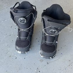 Kids Burton Grom BOA Snowboard Boots Size 3K