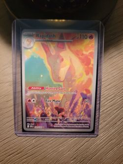 Rapidash (Illustration Rare #189/182) from the Pokémon TCG Scarlet & Violet: Destined Rivals expansion