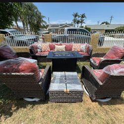 Brand New Patio Outdoor Furniture Set With Fire Pit 