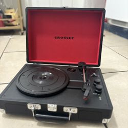 Crosley Record Player – Black & Red