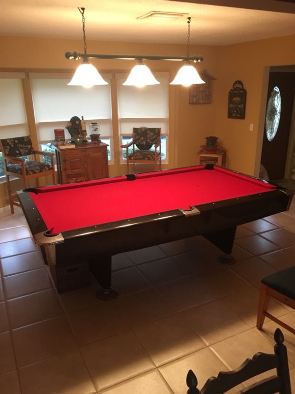Pool Table W 2 Chairs And Pool Stick Holder Table For Sale In Tequesta Fl Offerup