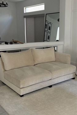 Cream love seat