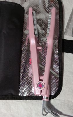 VOLOOM Petite Pink Volumizing Hair Iron 1" Ceramic Root Lifter with Case