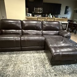Brown LEATHER Couch GREAT Condition