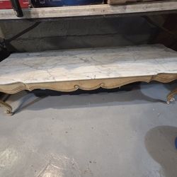 Vintage Marble Top Coffee Table