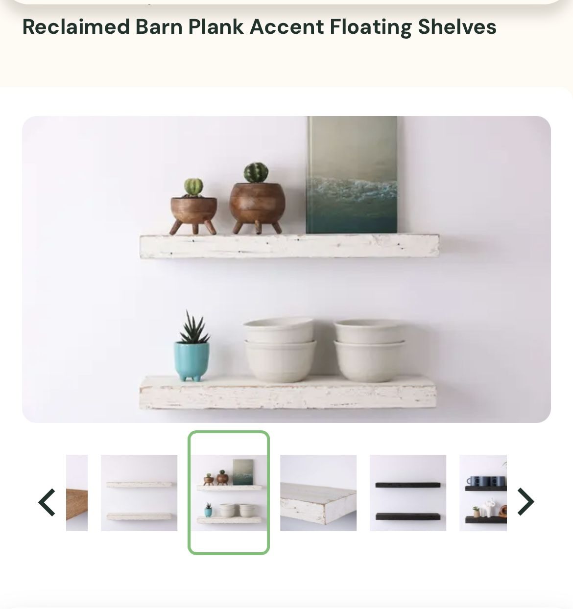 Floating Shelves 36”x 4.5” Set Of 2 White