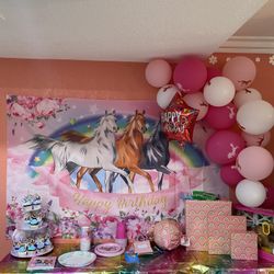 Girls Birthday Horse Theme 