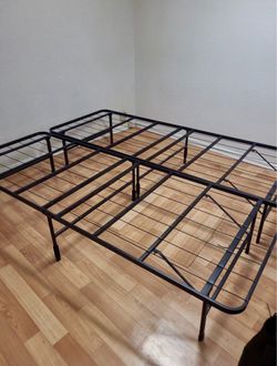 FULL SIZE METAL BED FRAME FOLDABLE  (BRAND NEW) (IN BOX)