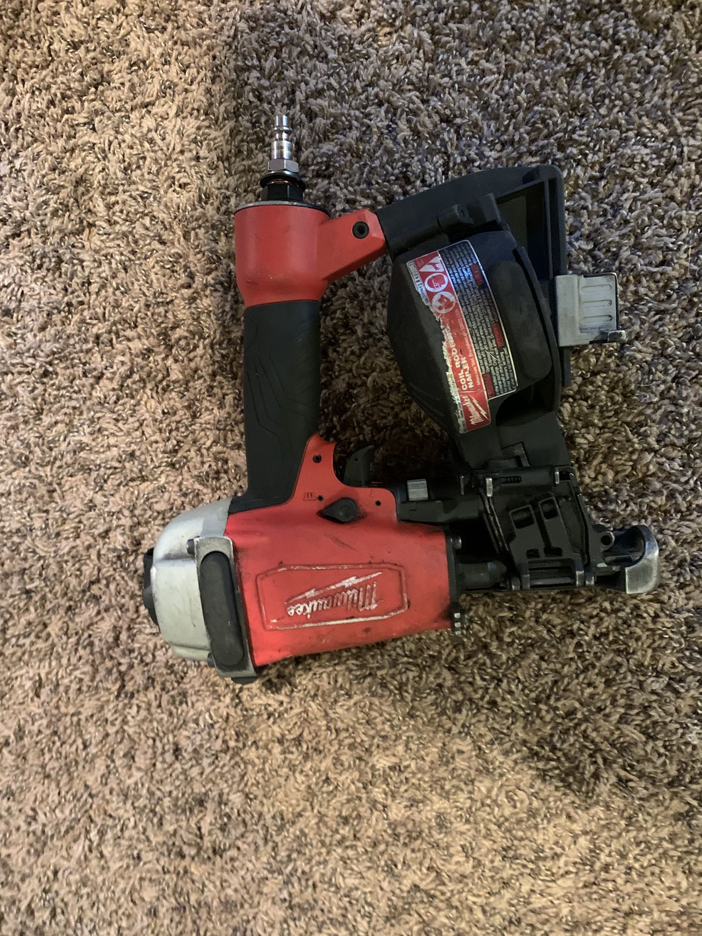 Milwaukee coil roofing nail gun