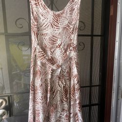 Summer Dress With Tie Stretch Knit Fabric No Wrinkle XXL 