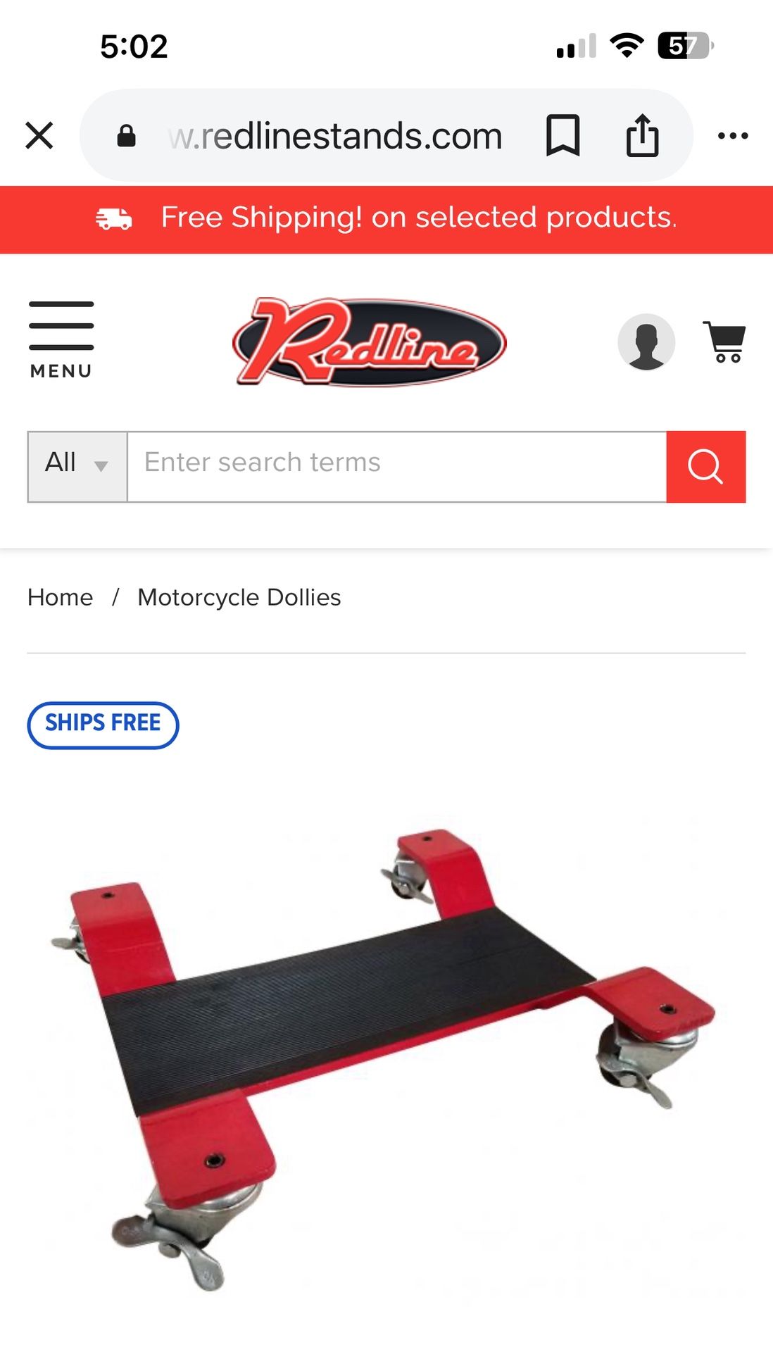 Redline CSD1200 Motorcycle Center Stand Dolly