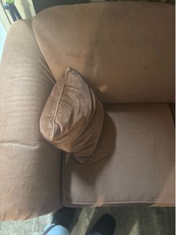 Suede sofa