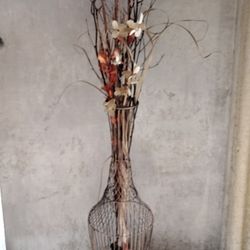 Artificial Flowers In Large Vase.  Room Decor