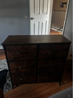 Wooden Top and Metal Frame Dresser