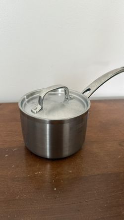 Signature Tri-Ply Clad Stainless Steel 1.5-Quart Sauce Pan with Lid, Induction-R