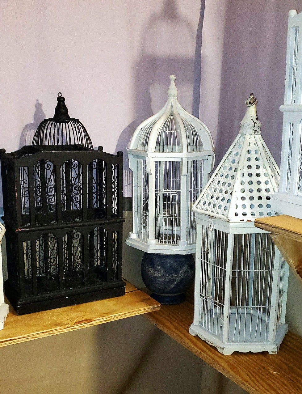 Bird Cage/Houses Victorian Crafted w/Wood & Ornate Metal 6 Sizes Available