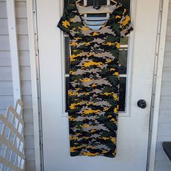 LOVE Bodycon Camouflage Dress Size L