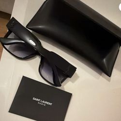 Saint Laurent SL M9N 002 Oversized square designer women’s sunglasses Black Gray