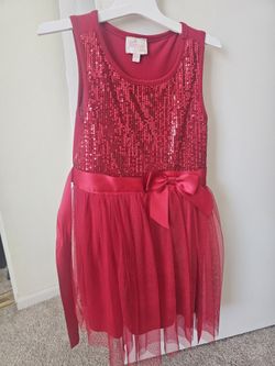 Glitter Red Sequins Tutu Dress for Girl Sleeveless Princess Dresses Party Wedding Birthday Dresses