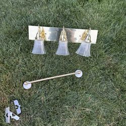 ✨FOR SALE: Antique Gold Brass Bathroom Glam Set ✨