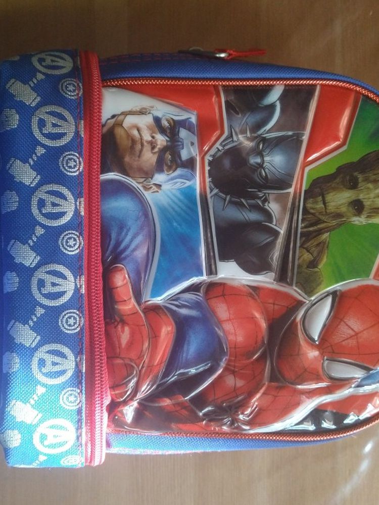 Marvel Adventure Lunch Bag Spiderman Captain America