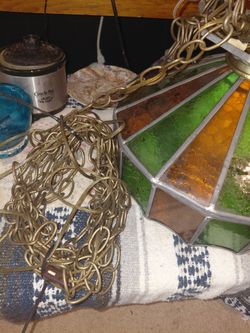 Stain glass billiards light.