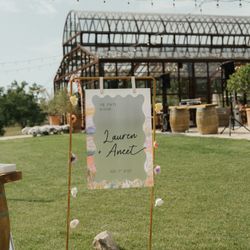 Gold Wedding Sign Holder