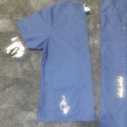 Baby Phat Navy Blue Scrub Set Women's Large