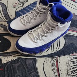 Nike Air Jordan 9  IX Retro Kobe LA Lakers White Blue Concord 302370-121 Sz 9