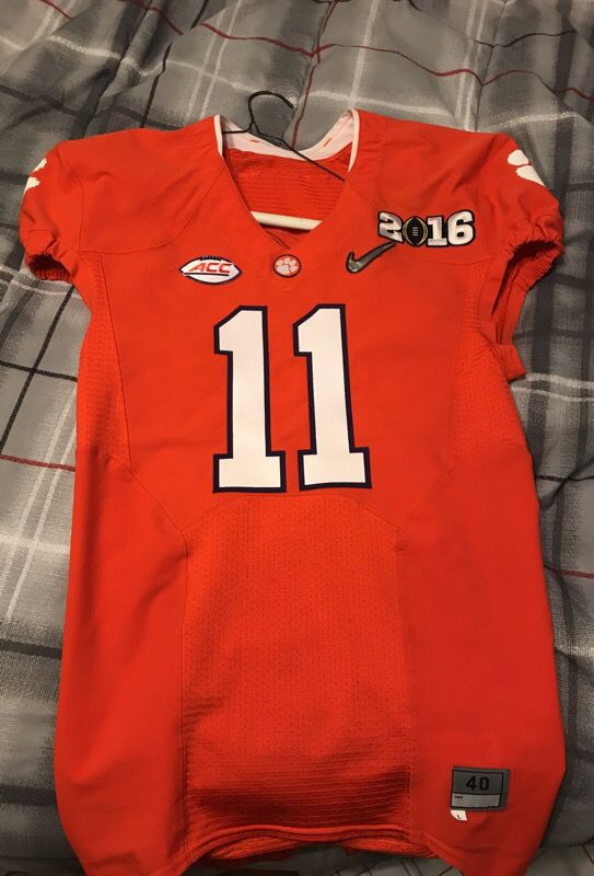 Clemson Tigers Practice-Used #30 White Jersey from the 2015-17