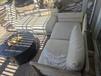 Outdoor Teakwood Sectional + Dining Set Retail Over $6,000