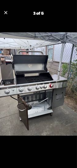 Royal Gourmet Cabinet Style with Rear Burner Brown 5-Burner Liquid Propane Gas Grill 1 -...