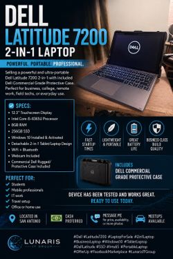 Dell 2 in 1 laptop tablet