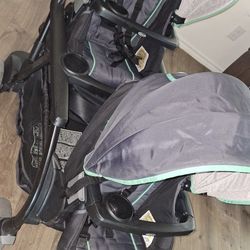 Double Stroller And Car Seat 