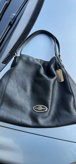 Coach Black Pebbled Leather Hobo Bag