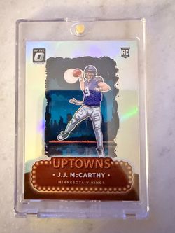 J.J. McCarthy Donruss Optic Uptowns Rookie Card