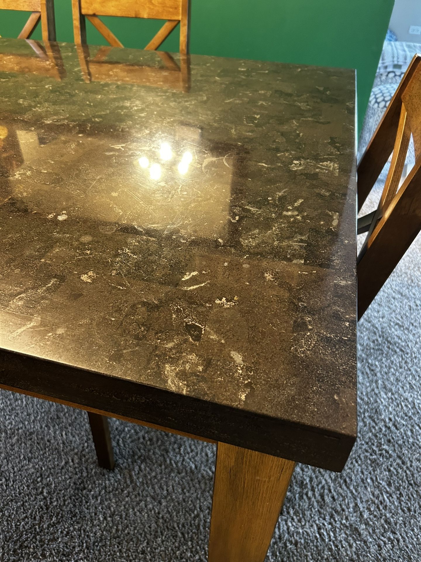 42x70 Granite Top dining Table