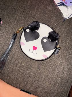 Panda face zip coin purse
