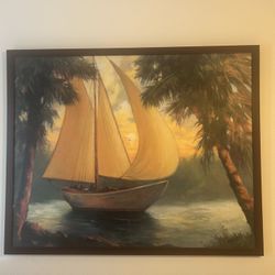 Sail boat painting