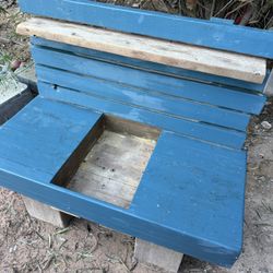 Hand Made Mud Kitchen With Pretend Toy Sink