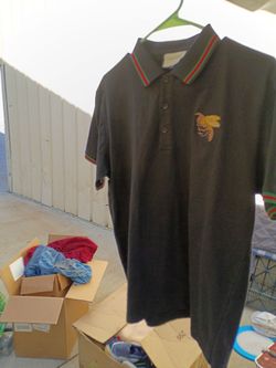 Gucci Bee Embroidered Polo Shirt