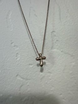 Tiffany and Co Elsa Peretti cross pendant necklace