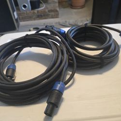 2 - 25 ft HOSA TECHNOLOGY  PRO  SPEAKER CABLE