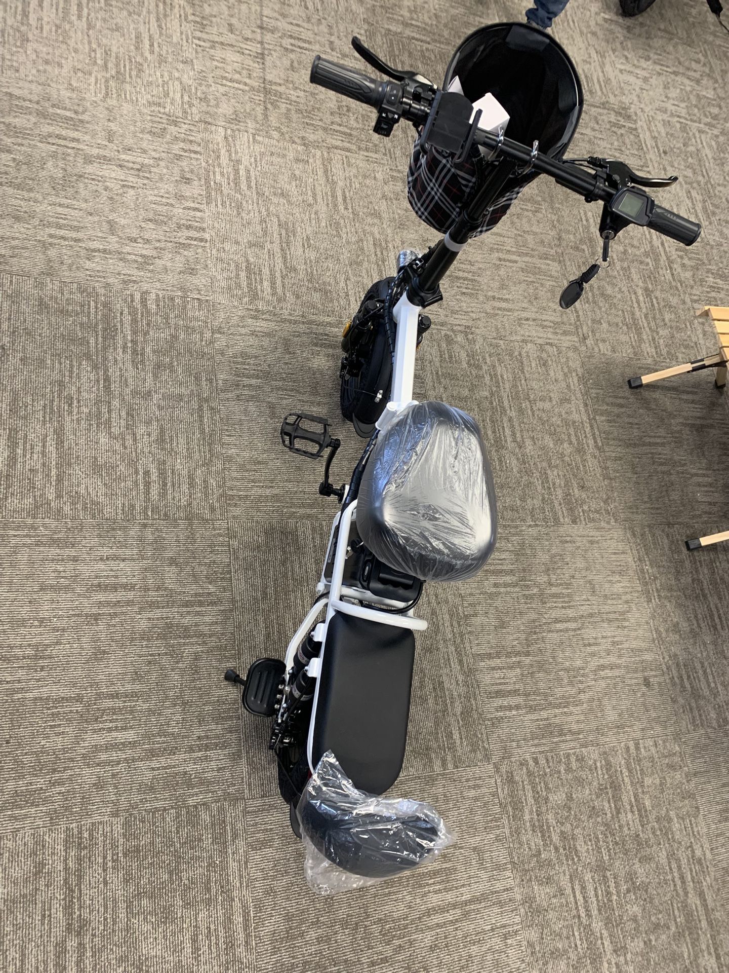 2 Person Electric Bike, 750W Peak Folding E Bike, 14" 48V 15AH Mini Ebike with Kids Seat, Long Range 50Miles, Max Speed 20MPH, Small Foldable Ebikes f