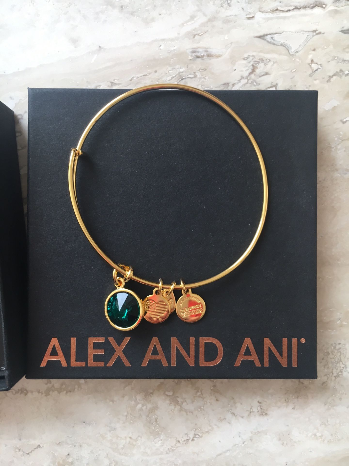 Alex and Ani birthstone bracelet, in original box and bag with bag