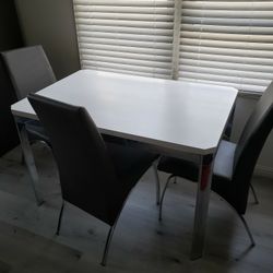 Kitchen Table And Pot Rack