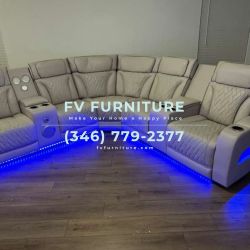 Brand New! Multiple Leather Reclining Sectionals! Same Day Delivery 