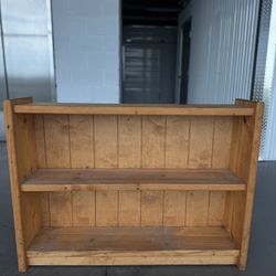 Rustic Wooden Bookshelf. Solid Pine.